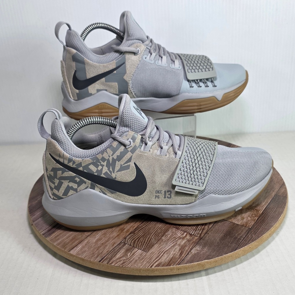Nike PG 1 Baseline Superstition Wolf Grey Cool Grey 878627-009 OKC US Size 8.5 - Picture 2 of 10